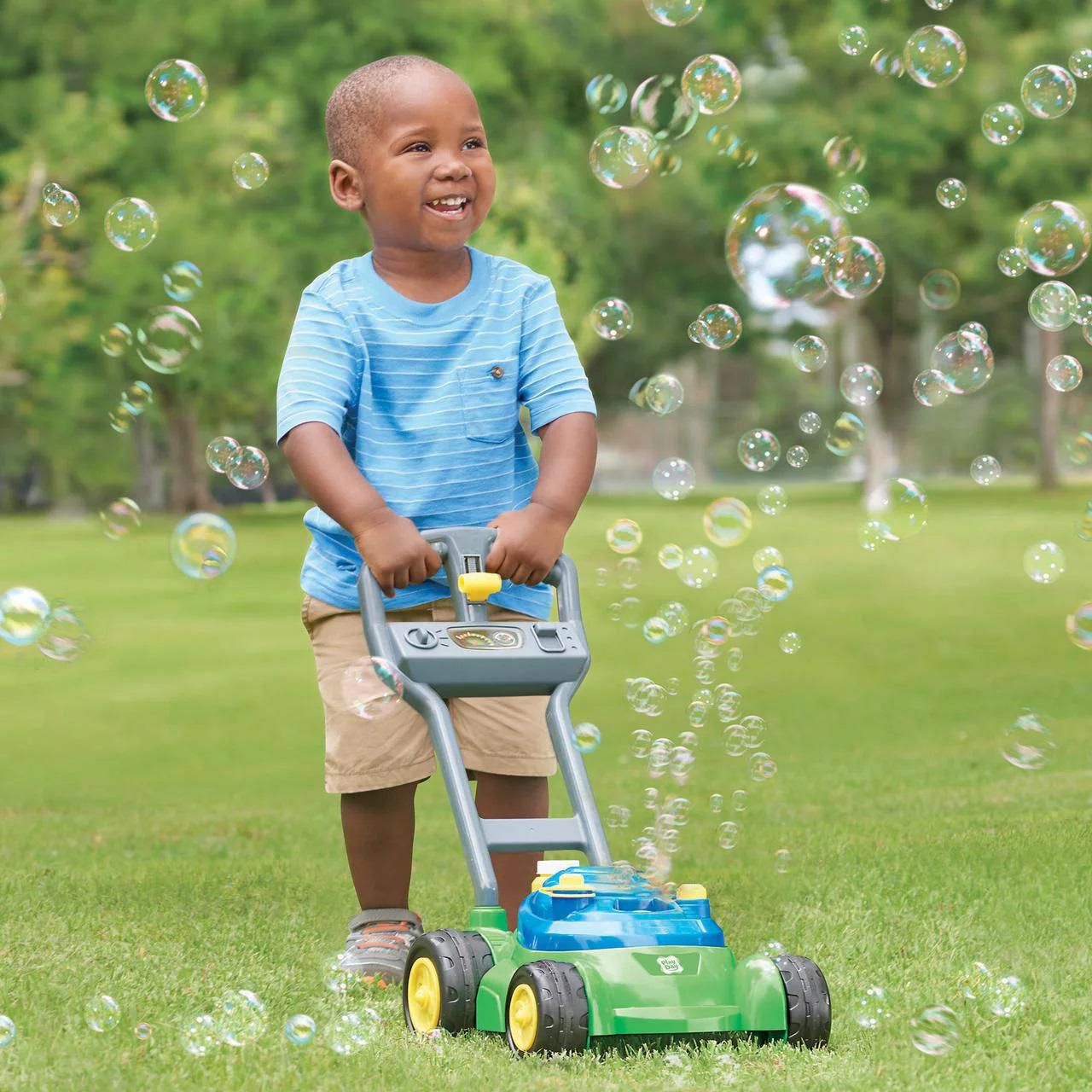 Jouet tondeuse aux bulles Bubble N Go de Play Day en vert pour enfants Pas  de piles requises 