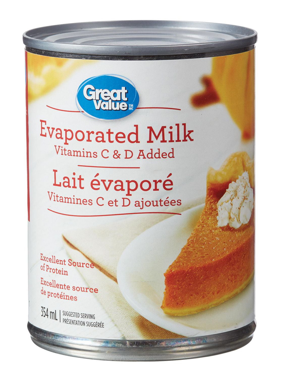 Great Value Vitamins C & D added Evaporated Milk Walmart Canada