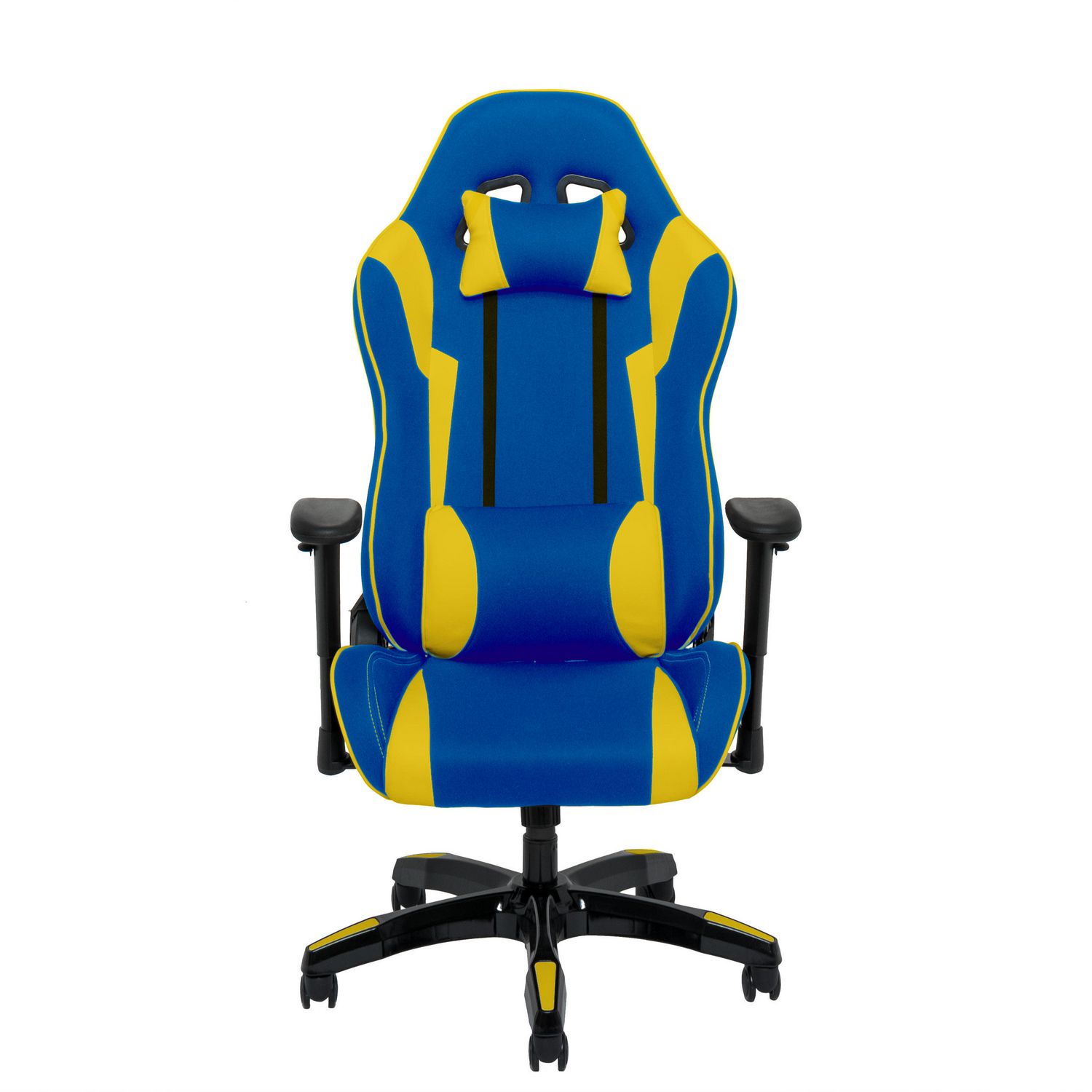 CorLiving Blue and Yellow High Back Ergonomic Gaming Chair | Walmart Canada