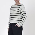 thumbnail image 3 of DV L/S Ottoman striped sweater, 3 of 7