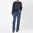 thumbnail image 2 of DV L/S Ottoman striped sweater, 2 of 5