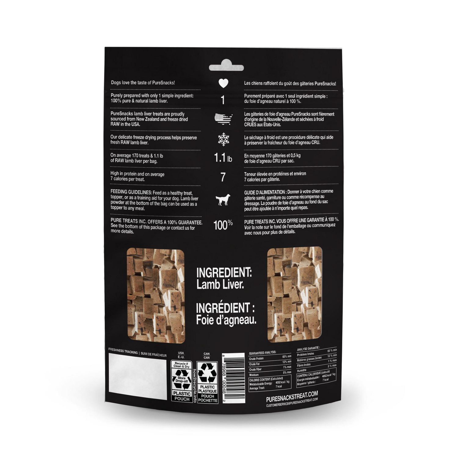 PureSnacks Freeze Dried Lamb Liver Dog Treats, 156g - Walmart.ca