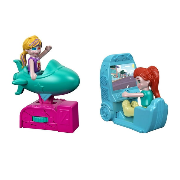 Polly Pocket Un-Box-It Playset, Popcorn Shaped Box Opens to a Movie Theater  Adventure, 20 Accessories Including 2 Micro Dolls & 3 Tiny Takeaways