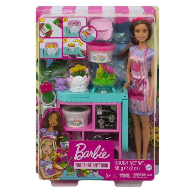 Barbie Florist Doll & Playset with Flower-Making Station, Molds