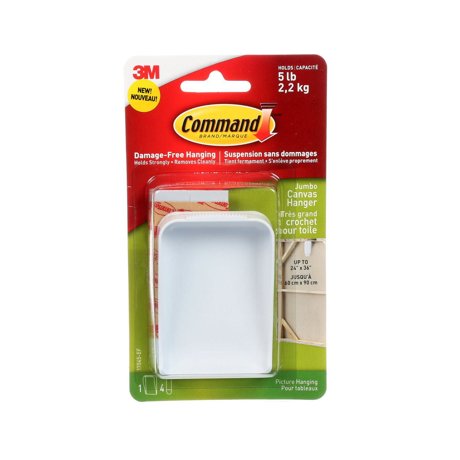 Wall Hooks Plastic Adhesive For Pictures Canada Command Jumbo Canvas Hanger