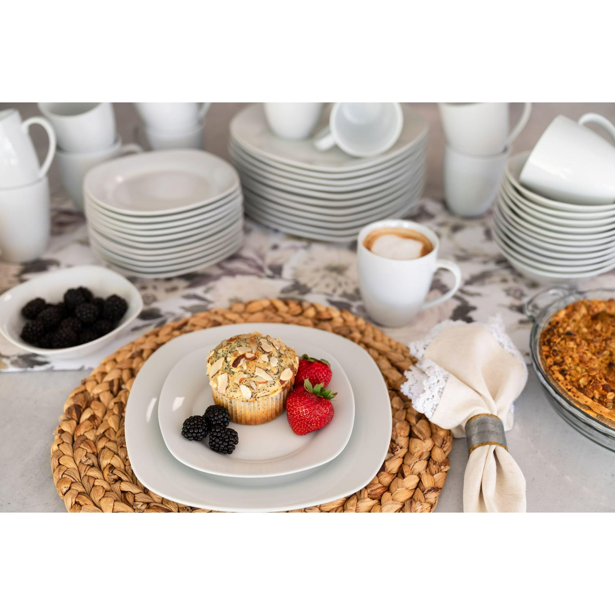 Retro Simple Line Trims Ceramic Afternoon Tea Coffee Latte Cups Porcerlain Dinner  Plates Restaurant Household Oval
