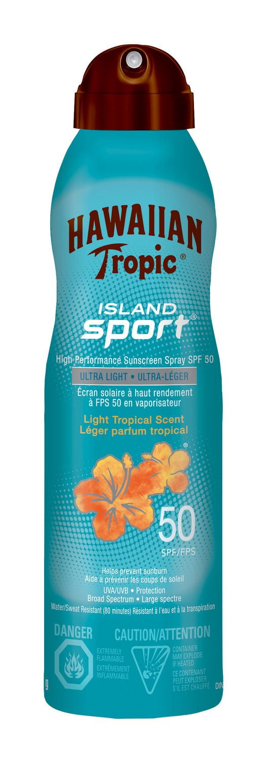Hawaiian Tropic Island Sport Ultralight Sunscreen Spray Walmart Canada