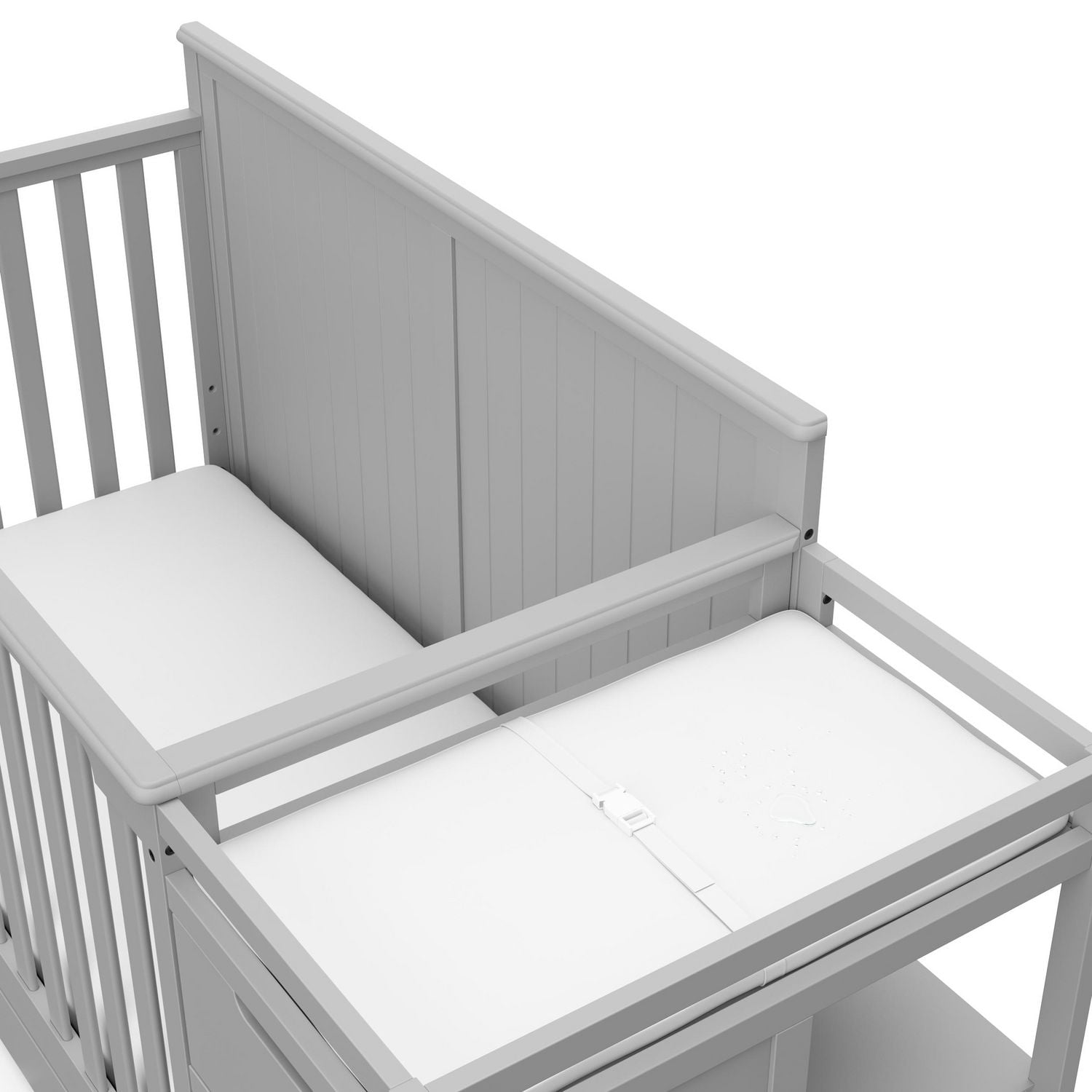 Graco Hadley 5 in 1 Convertible Crib and Changer with Drawer and Bonus Water Resistant Change Pad