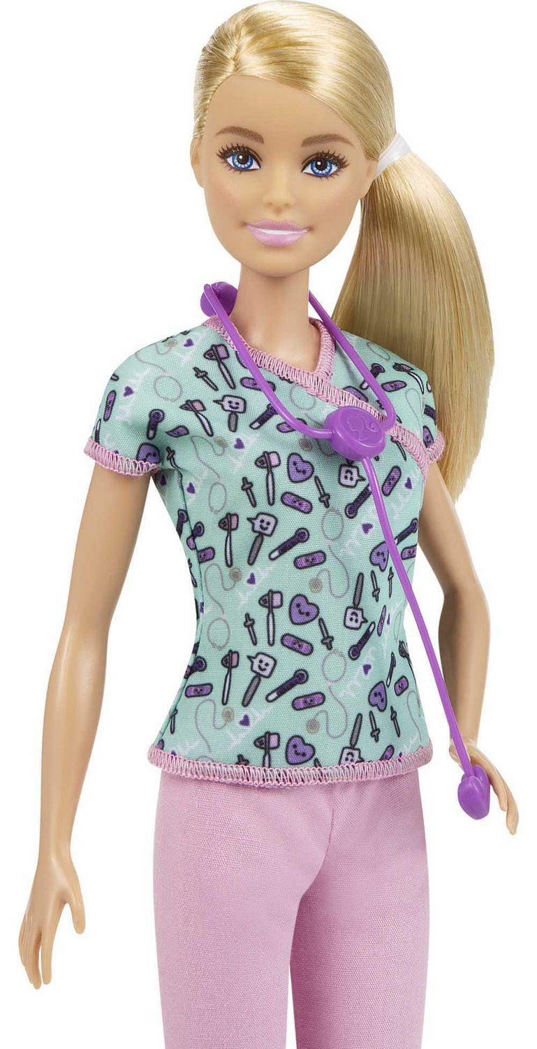 Barbie Nurse Blonde Doll Ages 3 Walmart