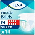 thumbnail image 1 of TENA Incontinence Briefs for Men and Women, Unisex Adult Diapers, Super Absorbency, Medium, 14 Count, 1 of 9