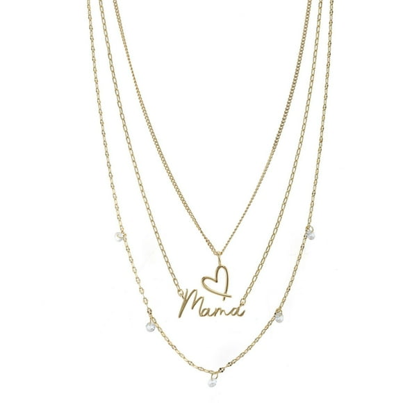 Luxury Designs Gold Plated 3 pc Mama necklace