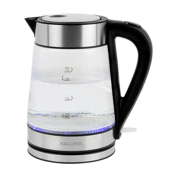 Kalorik 1.7L Stainless Steel Rapid Boil Electric Kettle with Blue LED -  Stone's Home Centers
