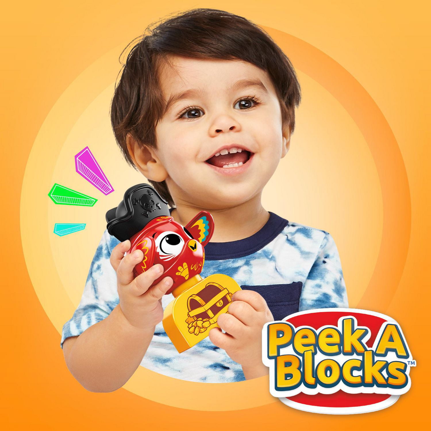 Mega Bloks Peek a Blocks Pirate Ship - 11 Blocks 