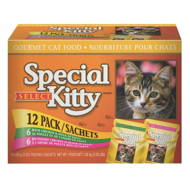 Special Kitty Select Nourriture pour chats emballage multi-saveur poulet et canard, 12 x 85 g