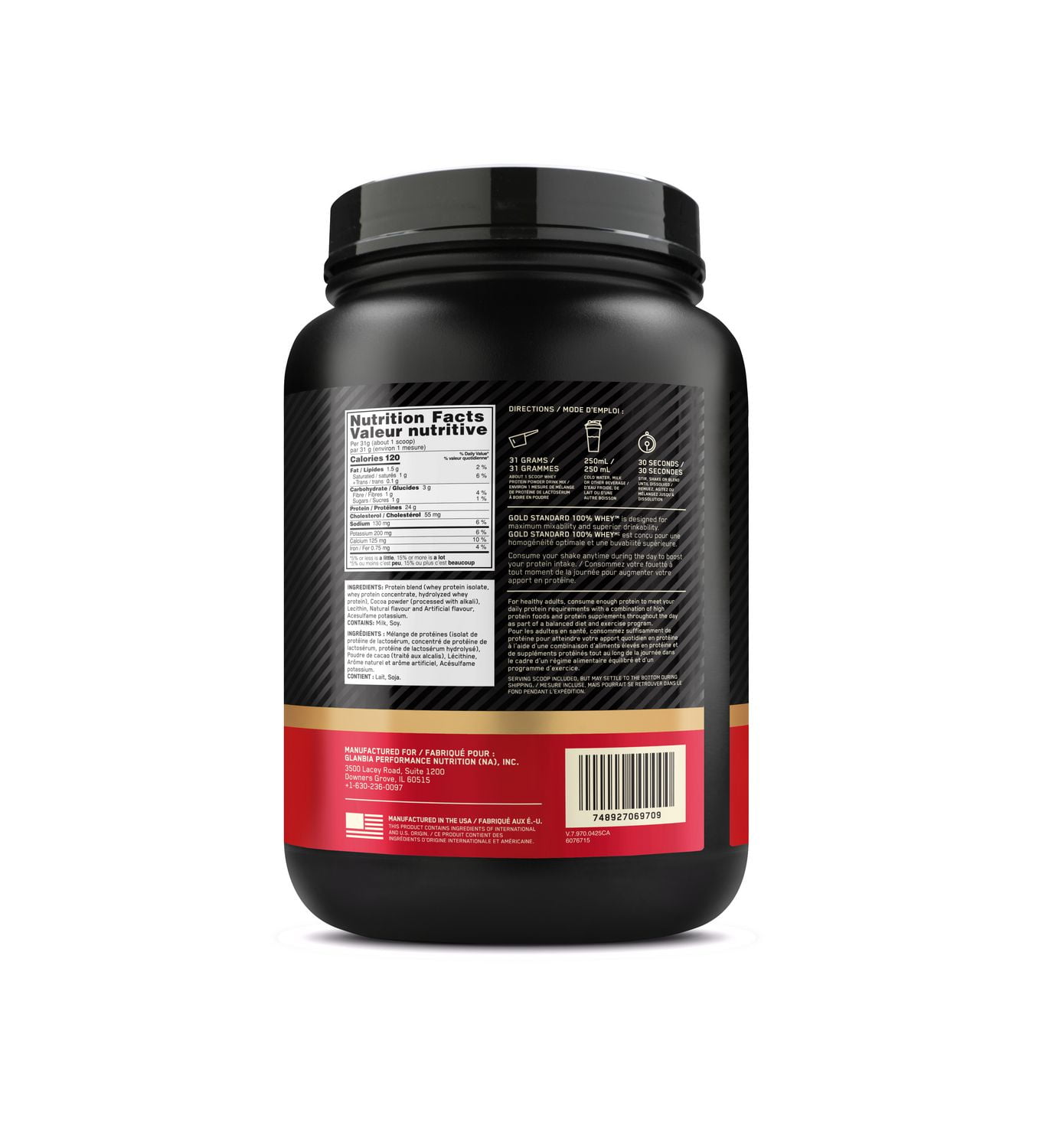 ゴールドスタンダード Optimum Nutrition Gold Standard 100% Whey Protein Powder -908g