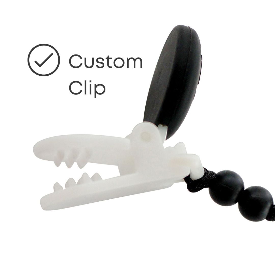 Tiny Teethers Clip-On Silicone Pacifier Clip, 4.5 Silicone Pacifier Clip 