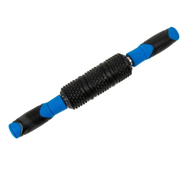 Mini rouleau de massage GoZone – Noir/bleu Avec tubes de résistance