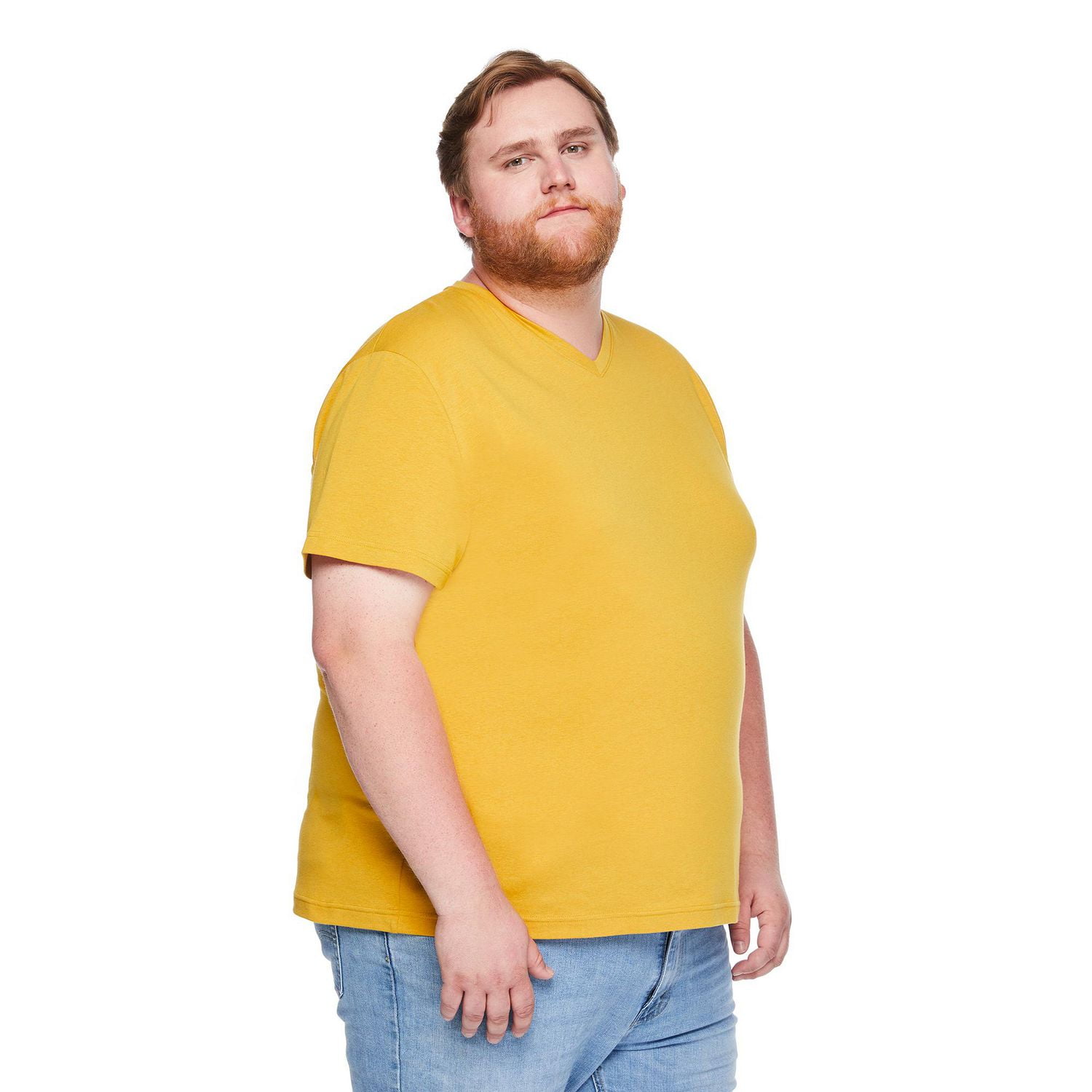 T-shirt extensible avec encolure en V George pour hommes