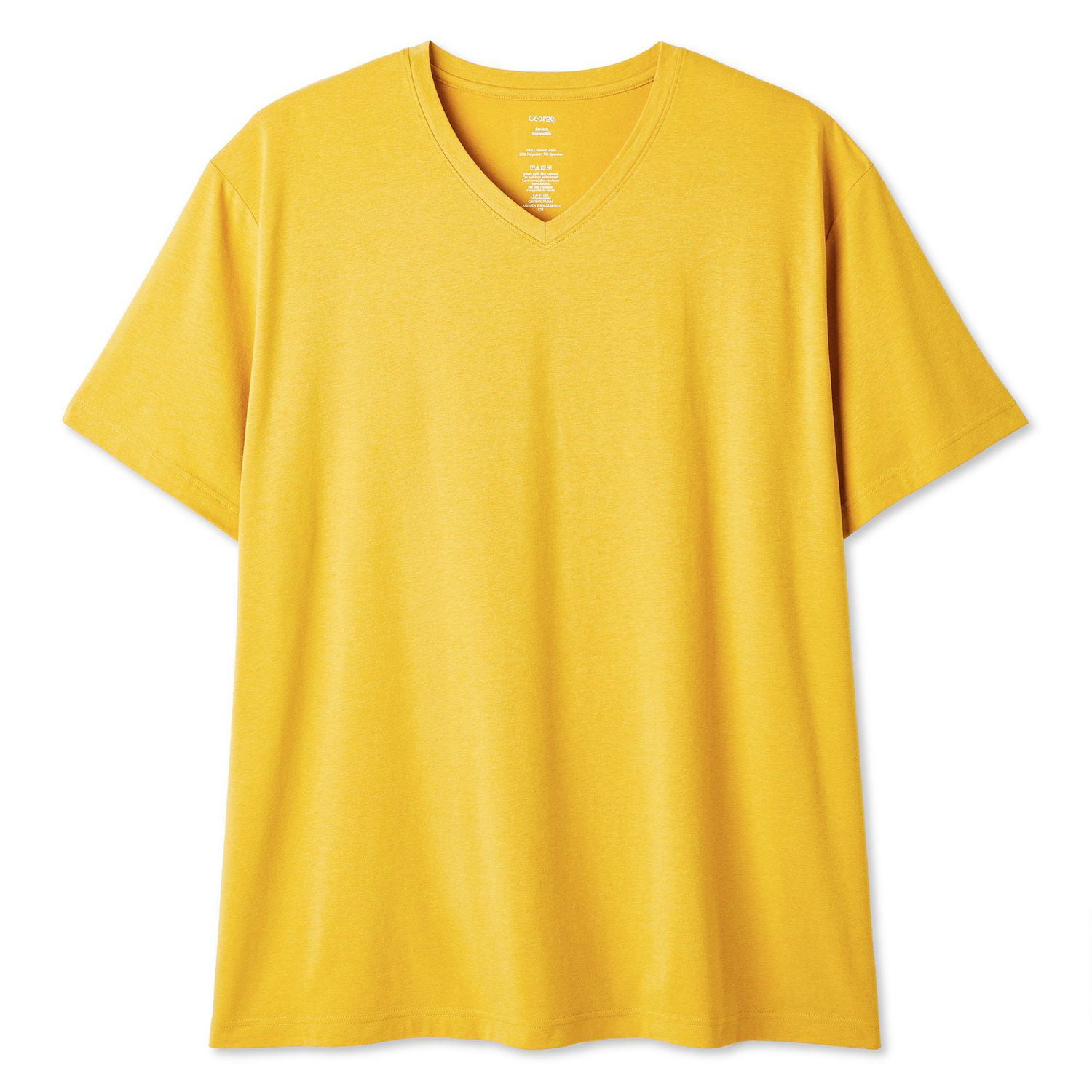 T-shirt extensible avec encolure en V George pour hommes