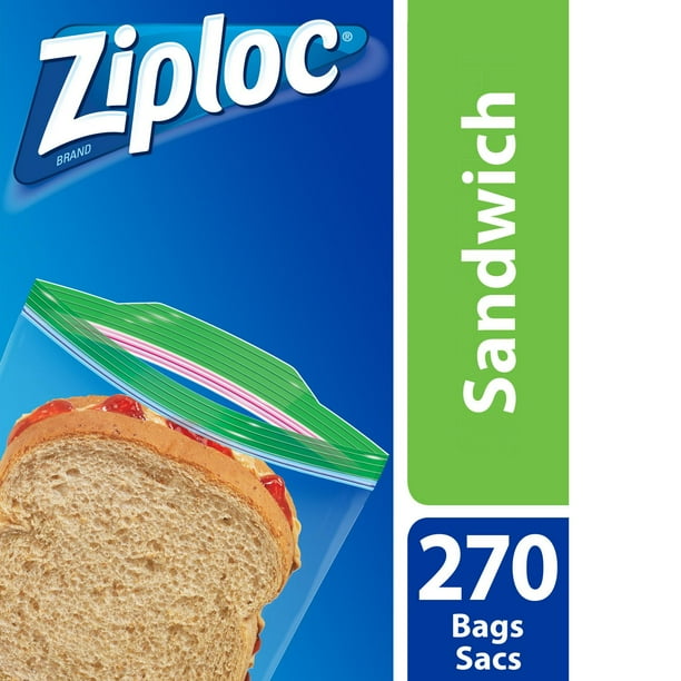 Ziploc® Sandwich Bags for OntheGo Freshness, Grip 'n Seal Technology