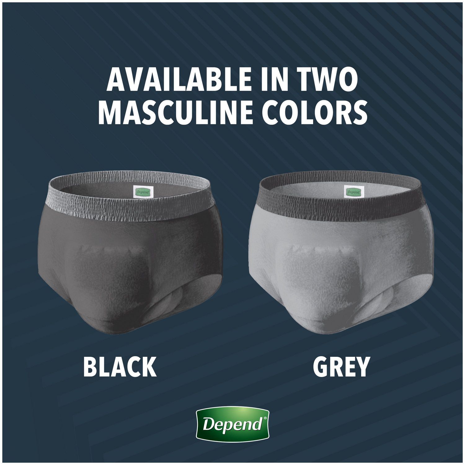 Depend Adult Incontinence Underwear for Men, Disposable, Maximum S-M (ct  32) Grey