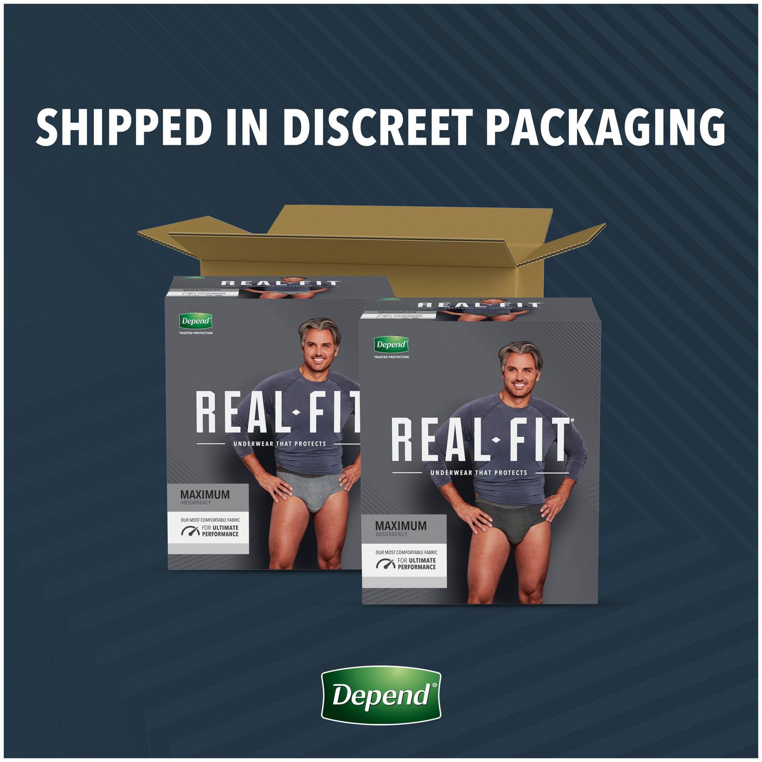 Depend Real Fit Incontinence Underwear for Men, Large/XL, 12 count —  Mountainside Medical Equipment
