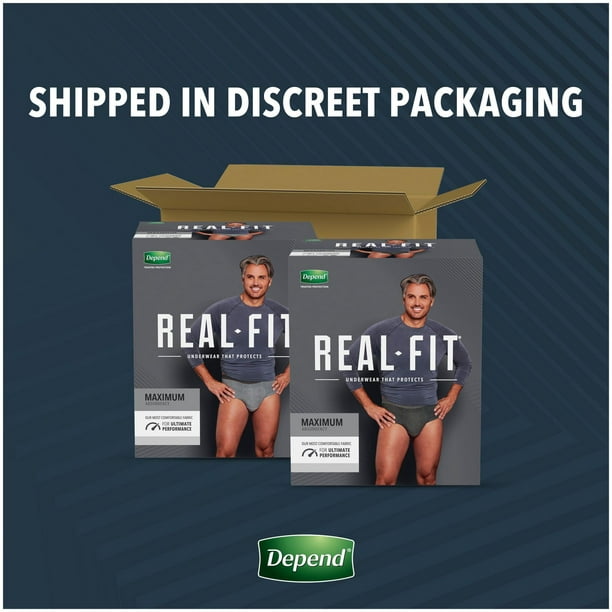 Depend Real Fit Adult Incontinence Underwear for Men, Maximum