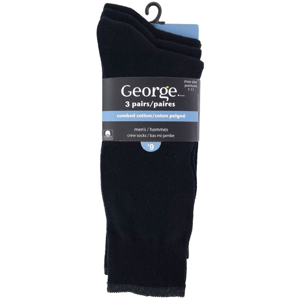 Chaussettes pour hommes George – Tricot rectiligne – 3 Paires