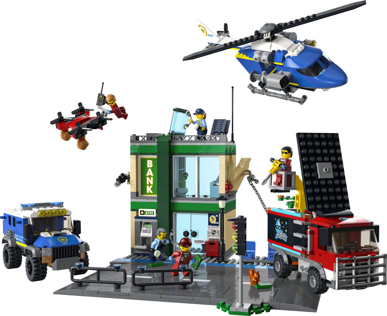 Lego City Ville - bâtiment poste de police + personnages (n° 17)