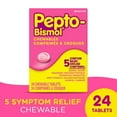 thumbnail image 1 of Pepto Bismol for Nausea, Heartburn, Indigestion, Upset Stomach, and Diarrhea 24 Chewable tablets, 1 of 11