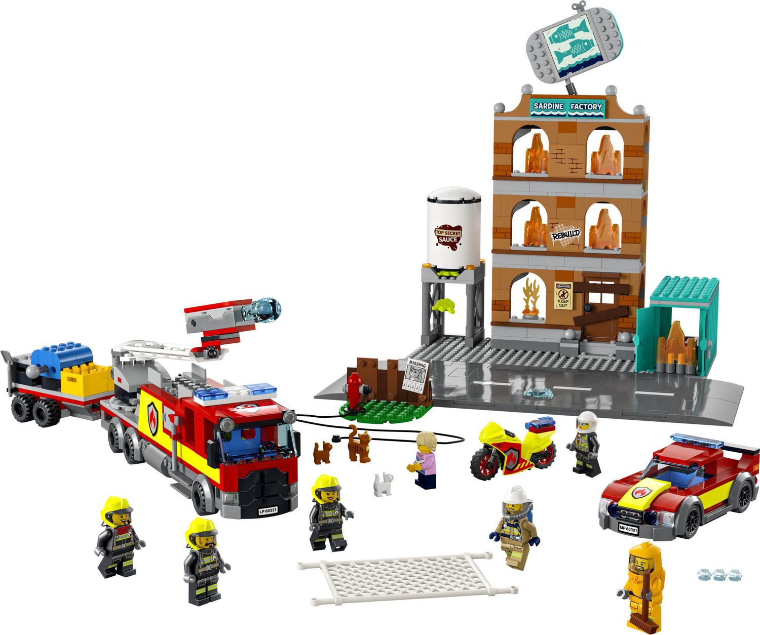 LEGO City Fire Brigade 60321 Toy Building Kit (766 Pieces)