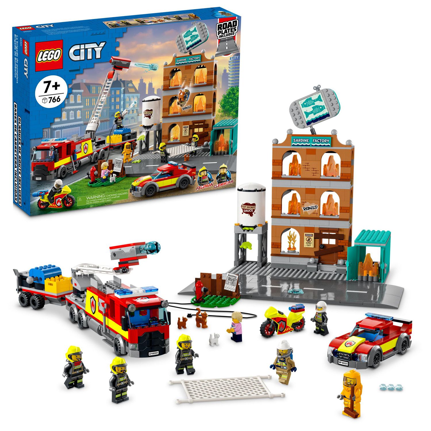 LEGO City 60282 L'unité de commandement des pompiers avec caserne et camion  de pompiers 