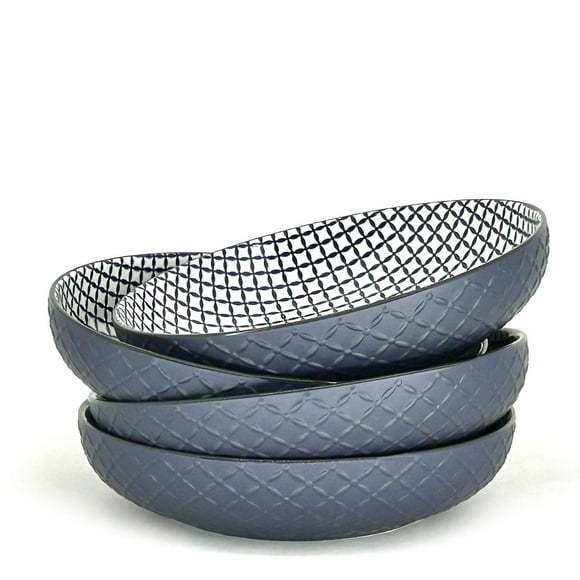 BIA J/4 Bols Peu Profond Texturés, Bleu
