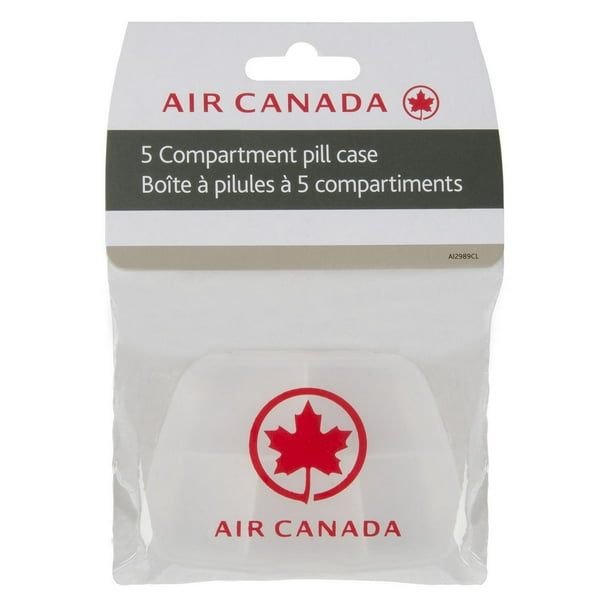 Boîte à pilules Air Canada à 5 compartiments