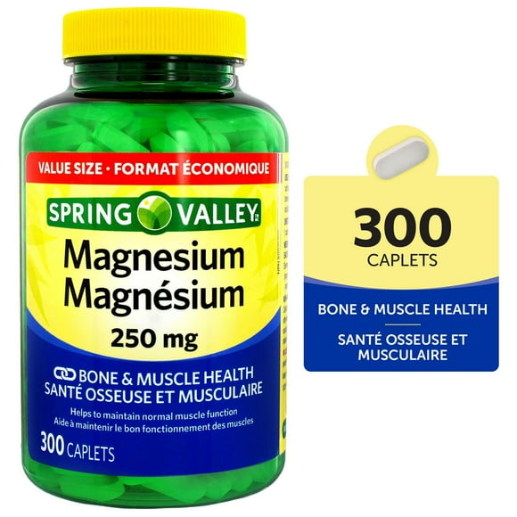 Spring Valley Magnesium 250mg VALUE SIZE, 300 CAPLETS
