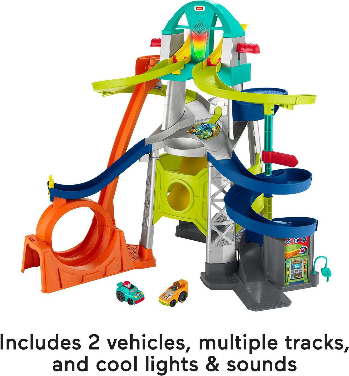 Fisher-Price Little People Toddler Race Track Playset With Lights