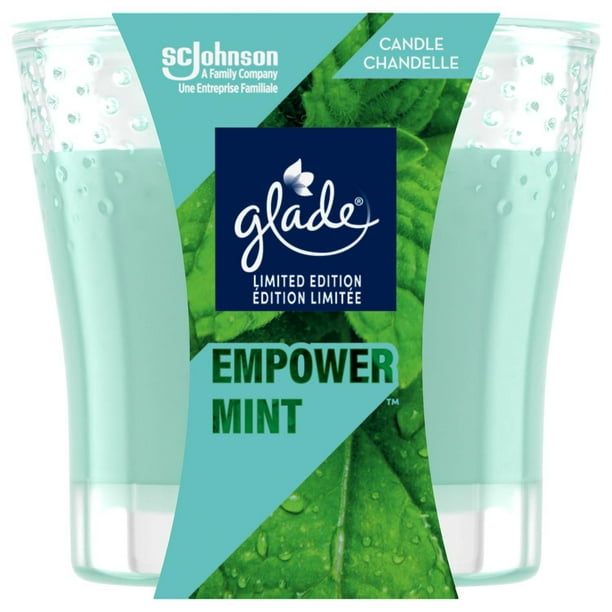 Glade® Scented Candle Air Freshener, Empower Mint™, 1Wick Candle