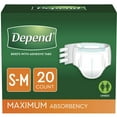 thumbnail image 1 of Depend Incontinence Protection with Tabs, Maximum Absorbency (Small/Medium and Large/Extra Large), 1 of 5