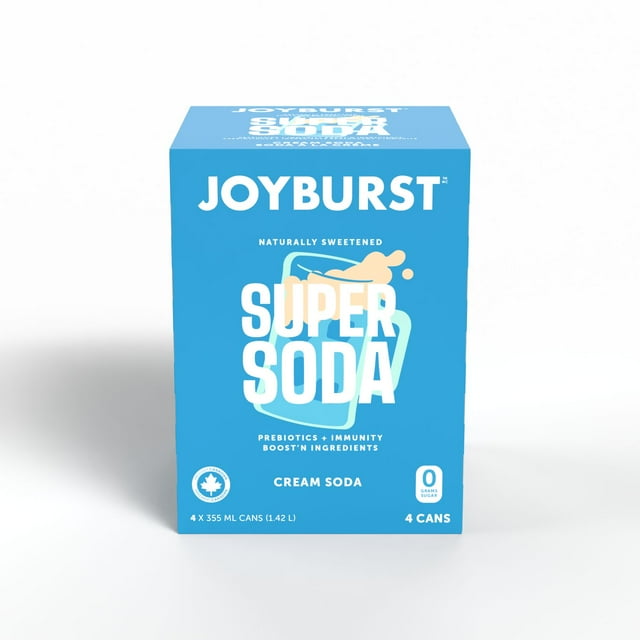 Joyburst Cream Soda Super Soda, 4x355ml
