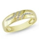Miabella Bague de mariage pour hommes avec diamant 1/10 ct en or jaune 10 K – image 2 sur 7