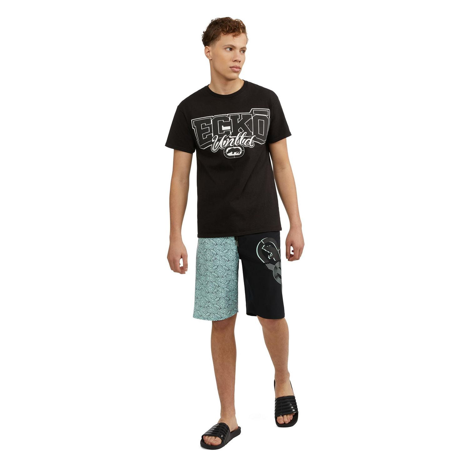 Ecko Unltd Men’s Half and Lines Swim Short