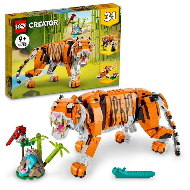 LEGO Creator 3-en-1 Le tigre majestueux 31129 Ensemble de construction (755 pièces) Comprend 755 pièces, 9+ ans
