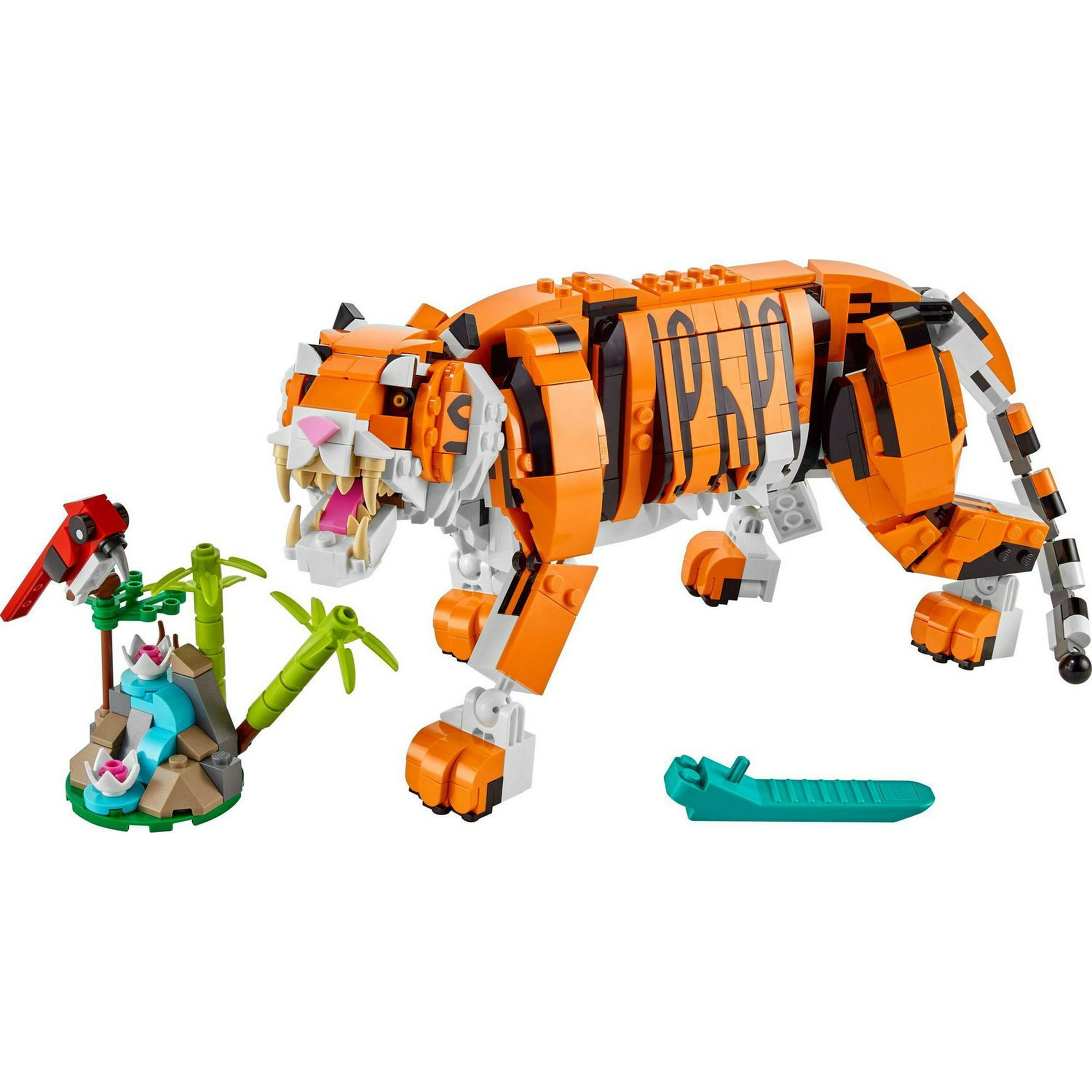 LEGO Creator 3 in 1 Exotic Parrot Transforms to Frog or Fish 31136 Colorful  Animal Figures Building Toy, Christmas Gift Idea for Creative Kids Ages 7  and Up, Includes 253 Pieces, Ages 7+ 