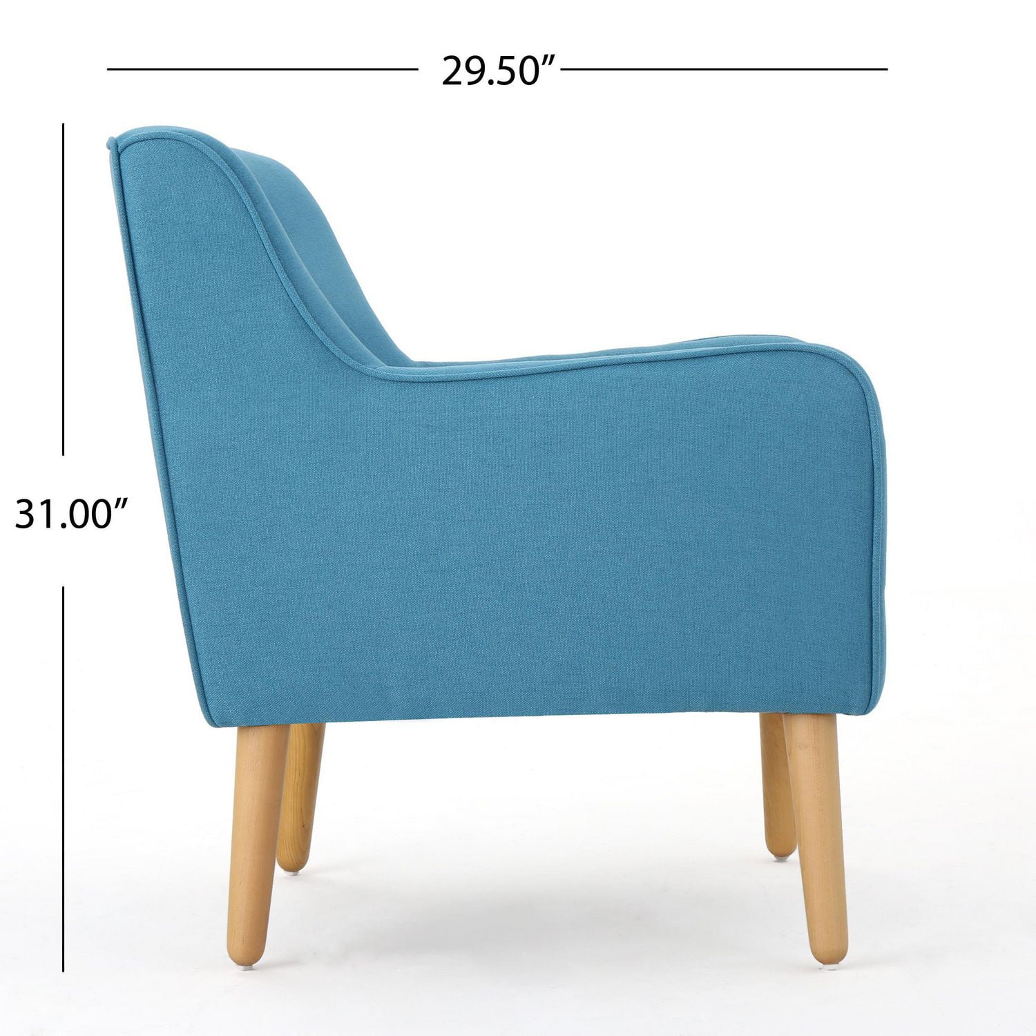 Felicity Mid Century Teal Fabric Arm Chair Walmart