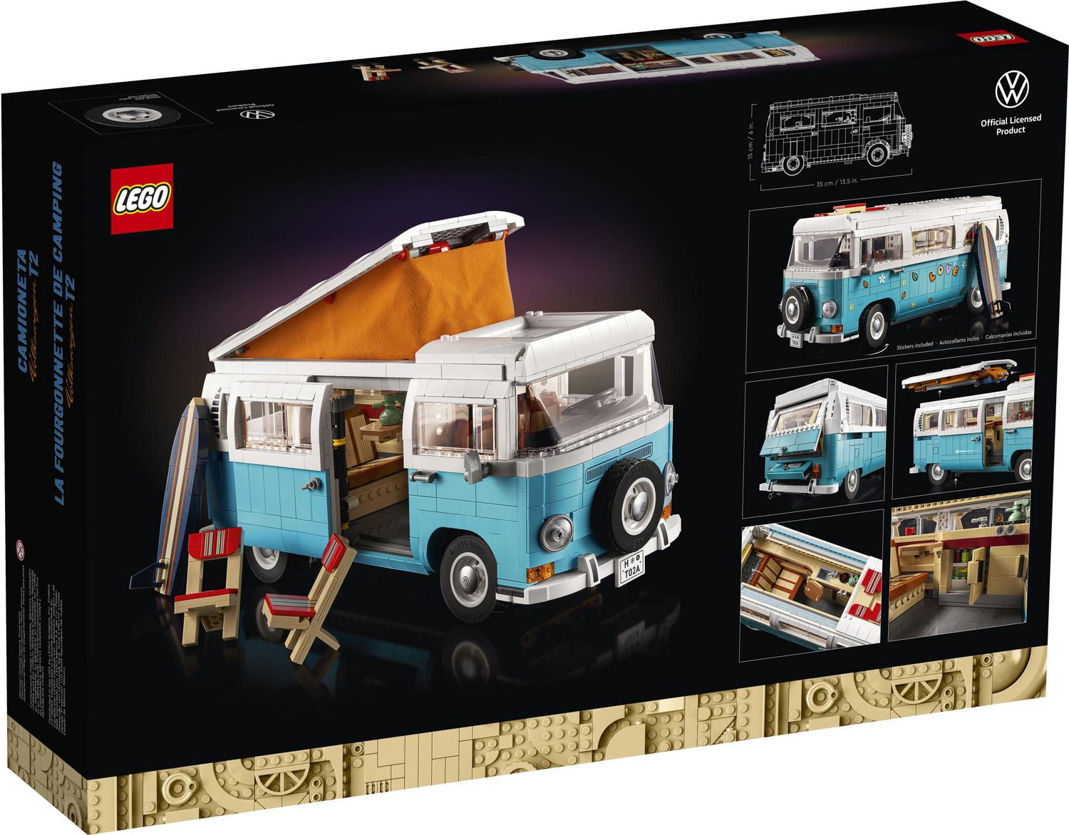 LEGO Volkswagen T2 Camper Van 10279 Toy Building Kit (2,207