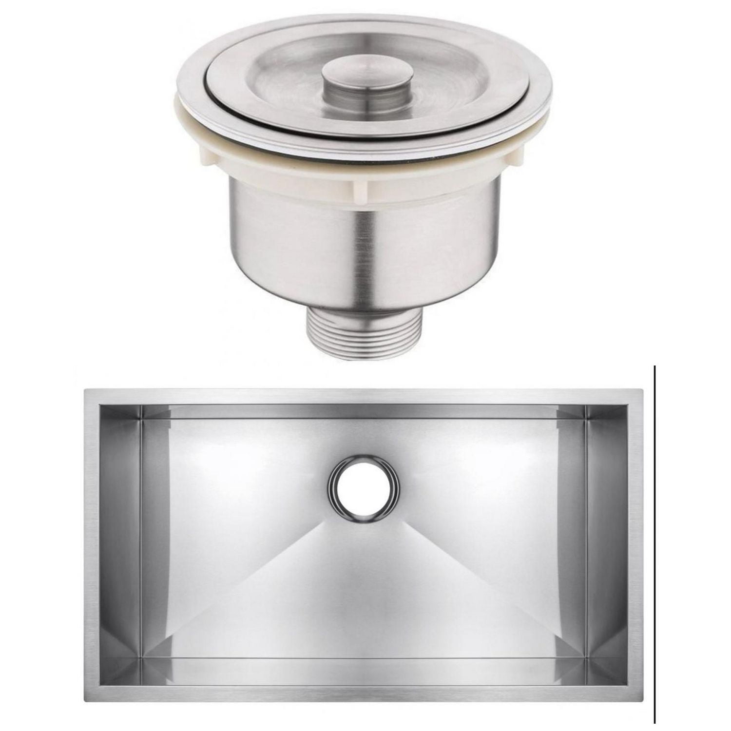 American Imaginations 27 In W Undermount Brushed Nickel Kitchen Sink   6000202530415 