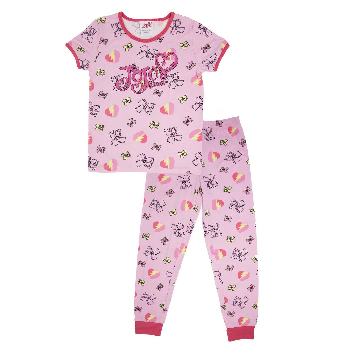 Jojo Siwa 2 piece printed pyjama set for girls. Set Includes short ...