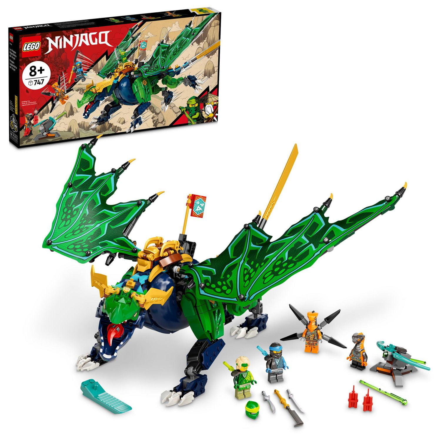 LEGO NINJAGO Lloyd's Legendary Dragon 71766 Toy Building Kit (747 Pieces) 