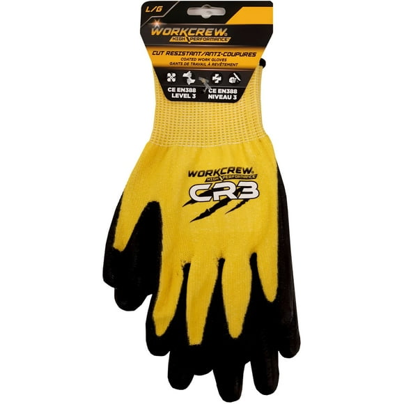 WorkCrew HP Cut CR3 Glove, Large, Cut Resistant Glove, large