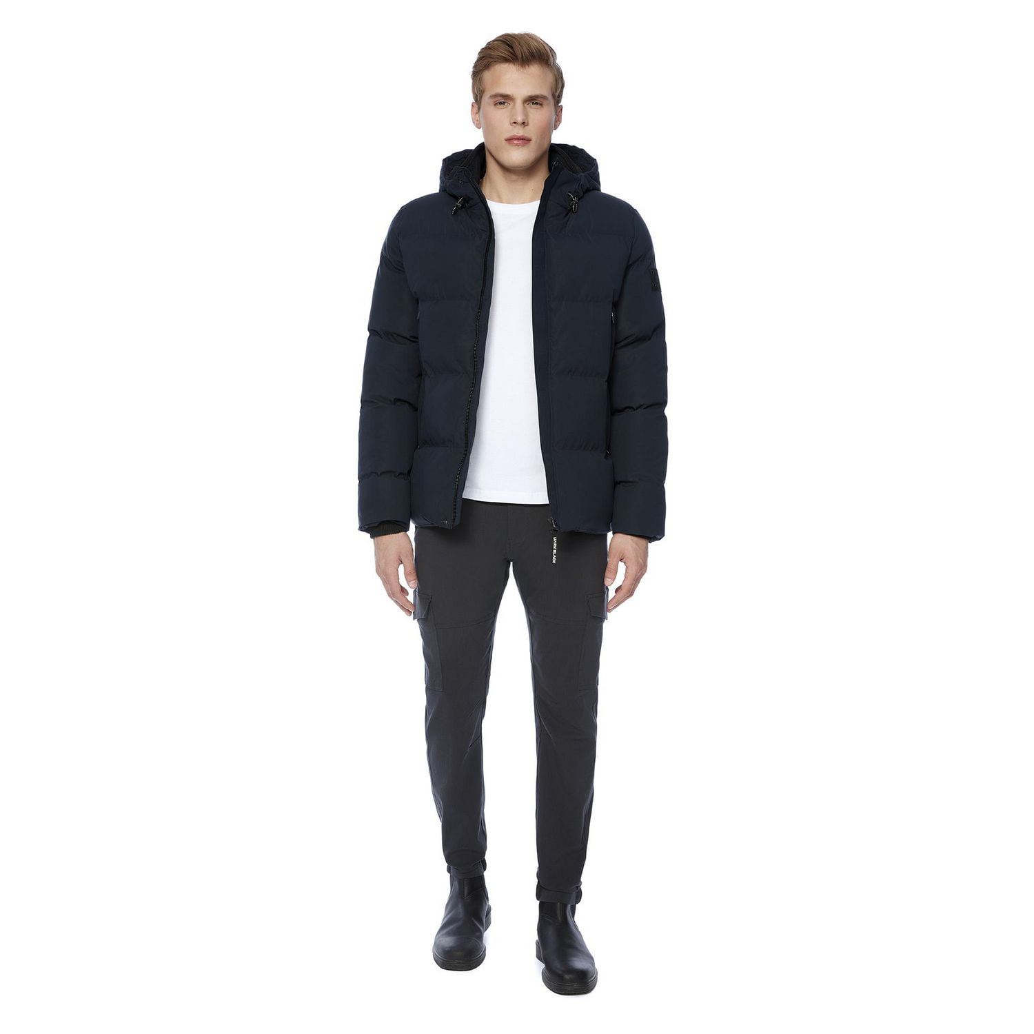 Veste à capuche doublée de moleton Dark Black